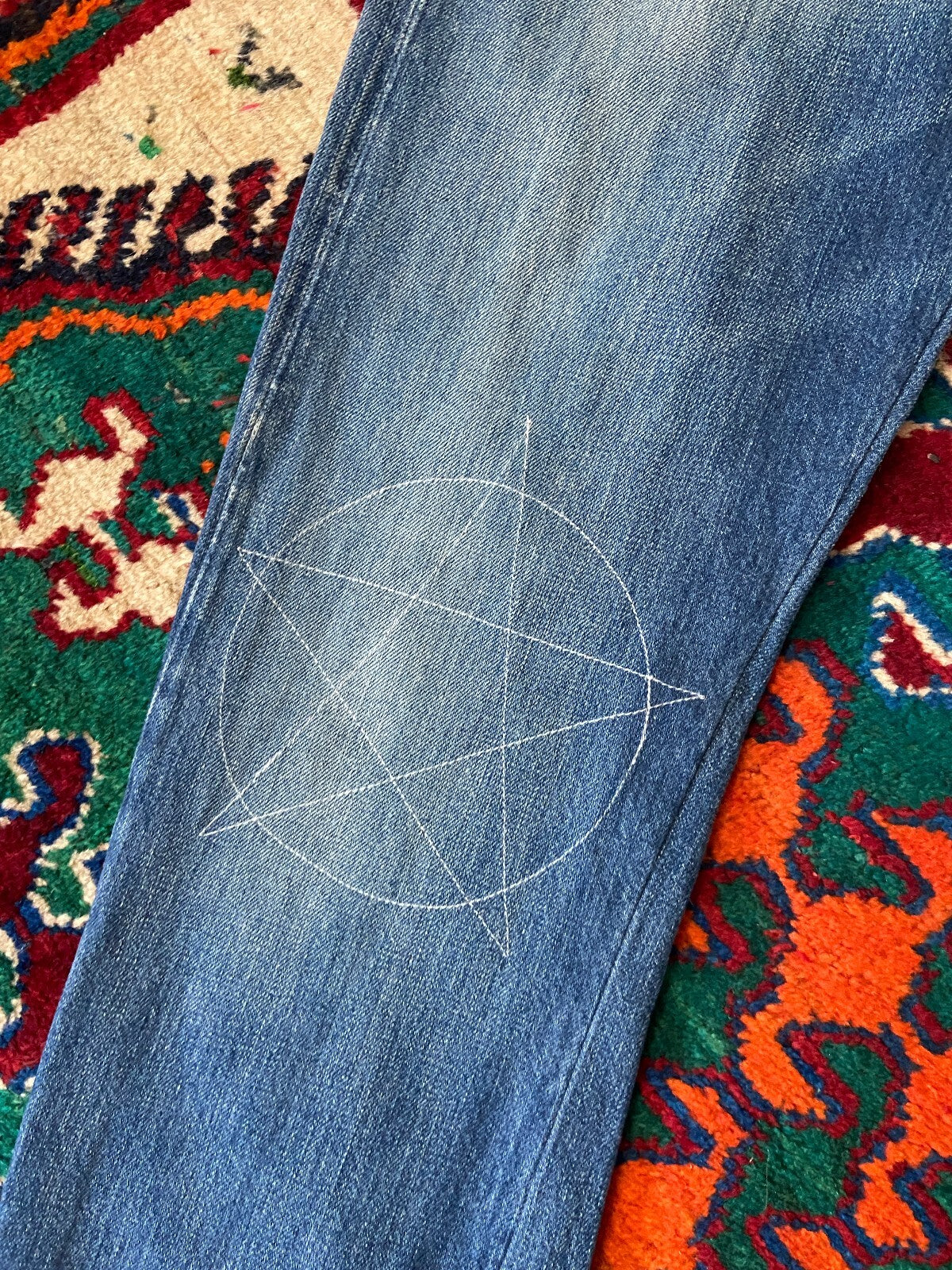 Rare Vintage 90s Levi's 66501 Big E Selvedge Pentagram Jeans W30/L29.5