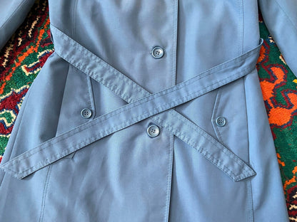 Vintage 1970s Blue Fashionwise Raincoat