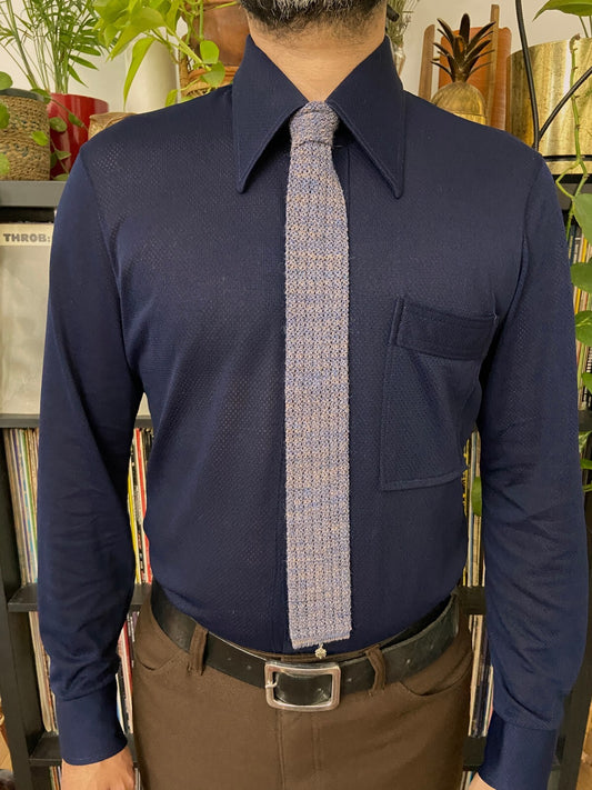 Vintage 1970s Lilac Alpaca Blend Tie