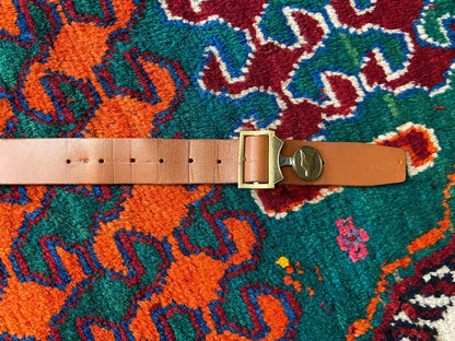 Vintage Tan Scouts Wolf Buckle Belt