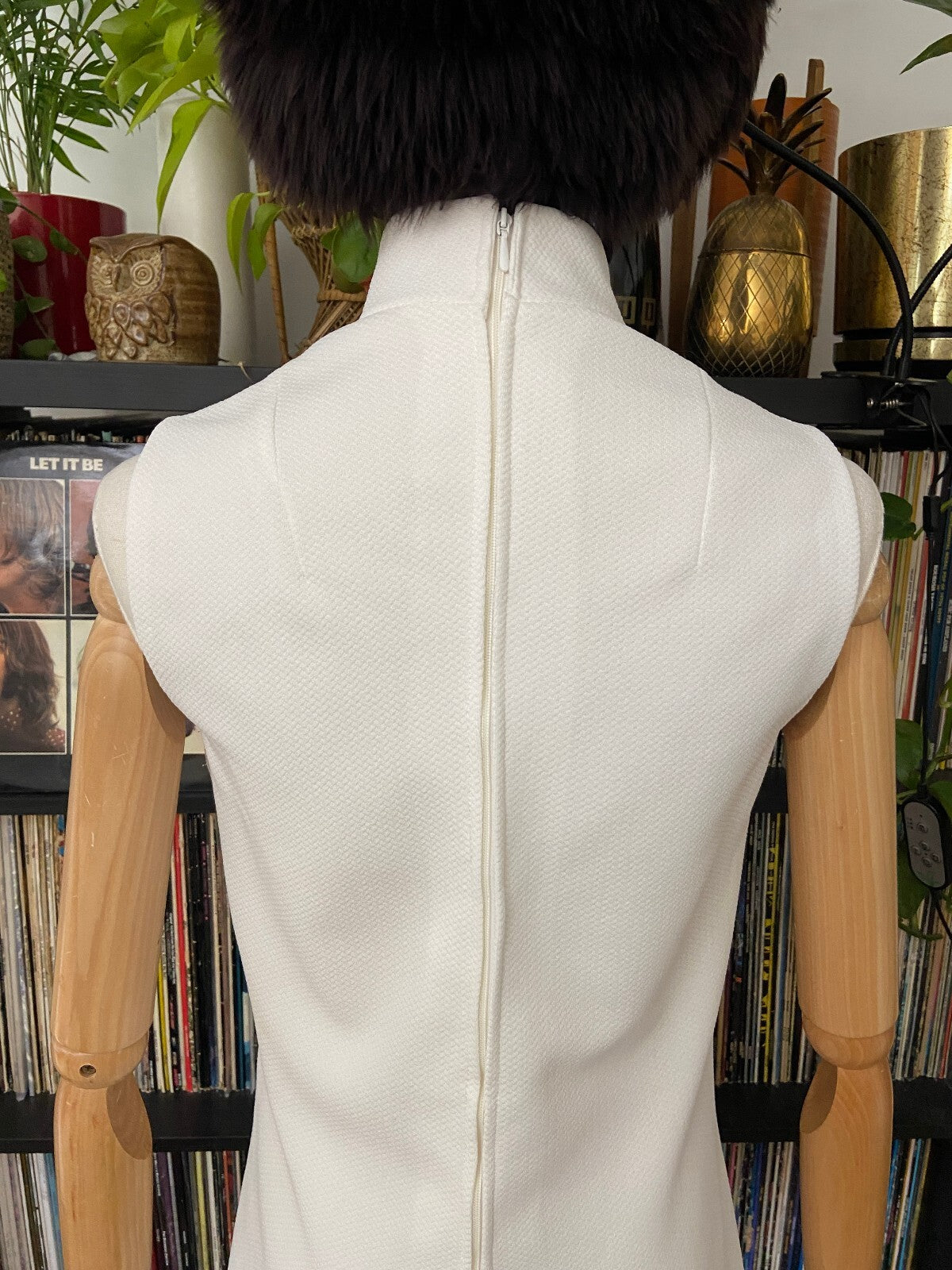 Vintage 1960s White Mini Tunic Dress