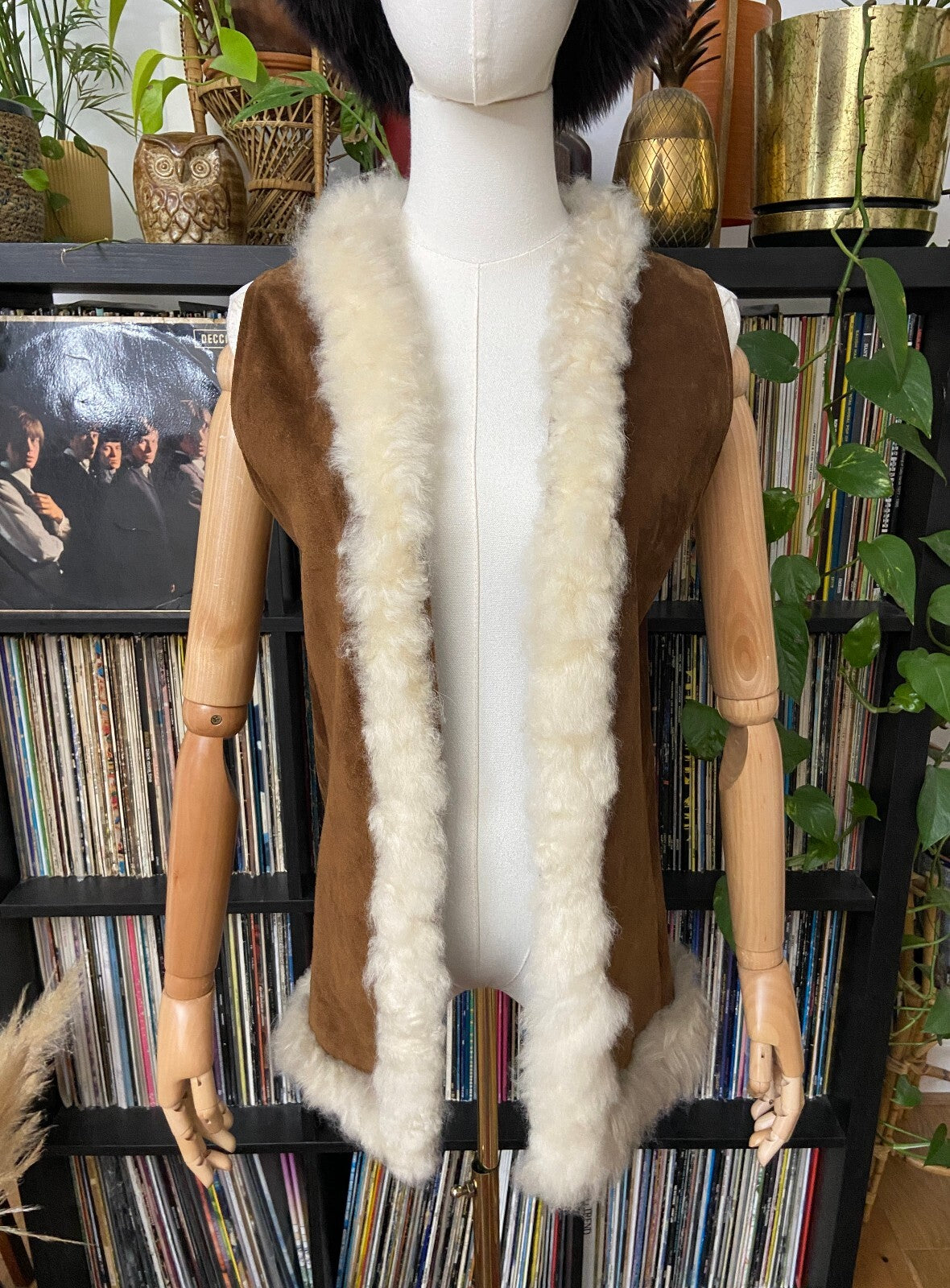 Vintage 1970s Brown Suede Penny Lane Vest