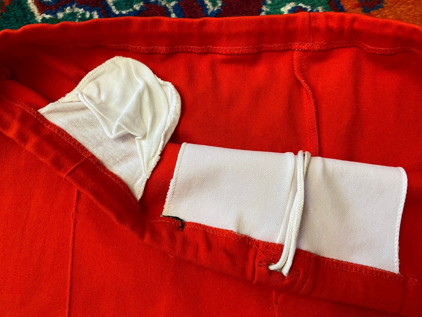 Vintage 1970s Red Seamed Swim Shorts
