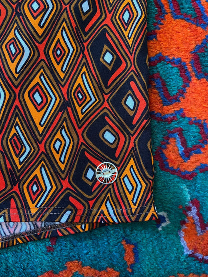 Vintage 1970s Retro Print Swim Shorts