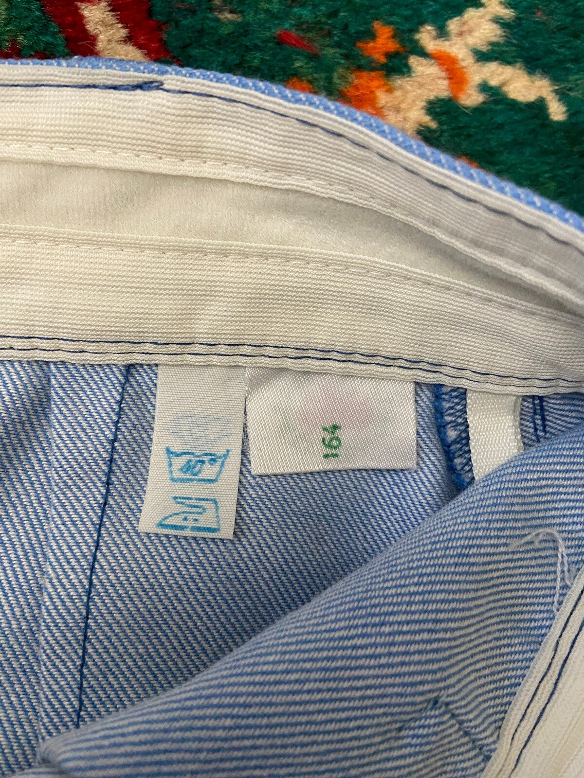 Vintage 1970s Blue A-Line Pocket Skirt