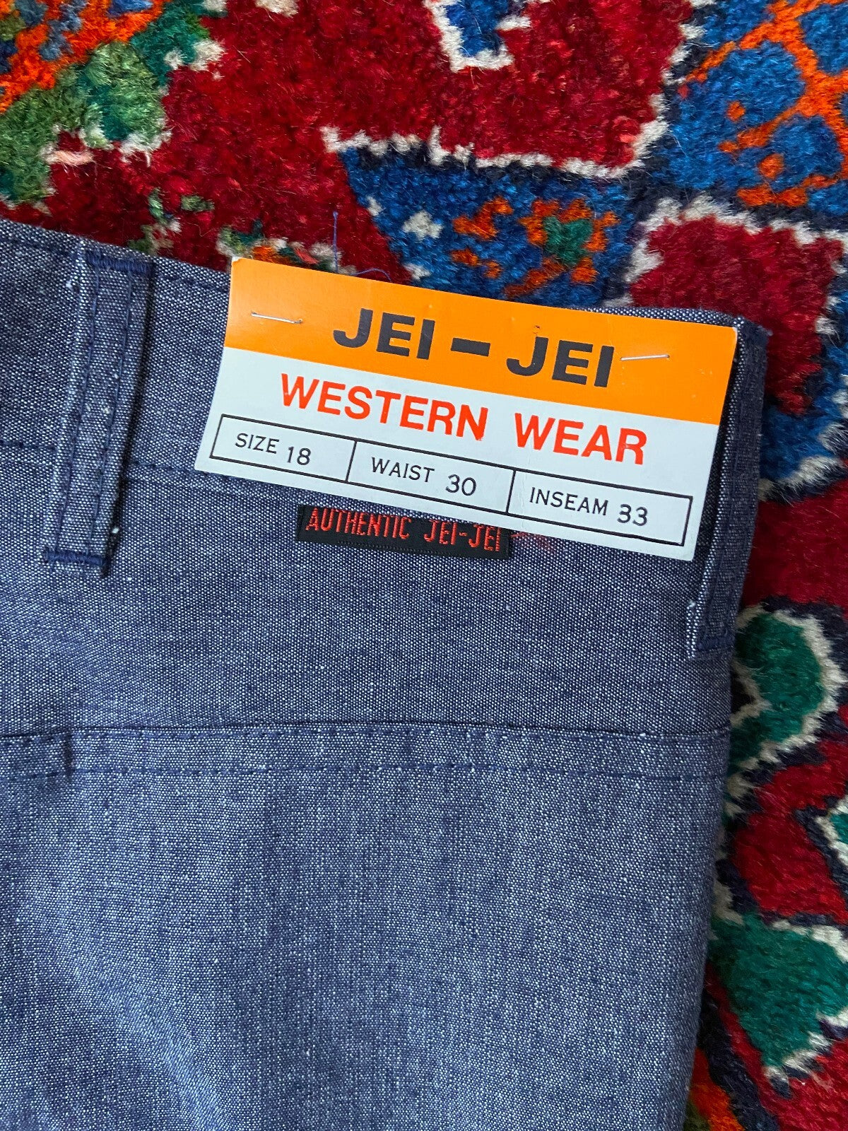 Vintage 1970s Jei Jei Deadstock Bell Bottom Jeans W30