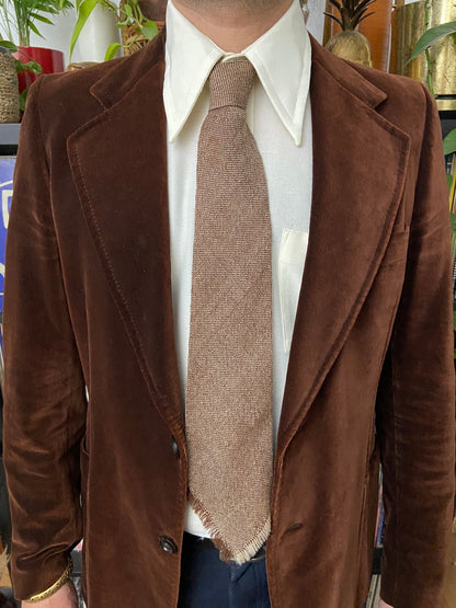 Vintage 1970s Rustic Welsh New Wool Tie
