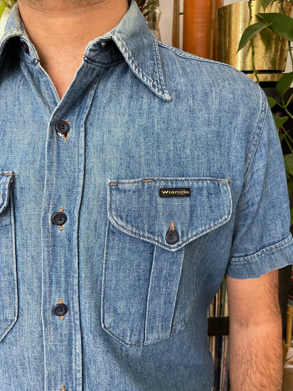 Vintage 1970s Wrangler Denim Shirt
