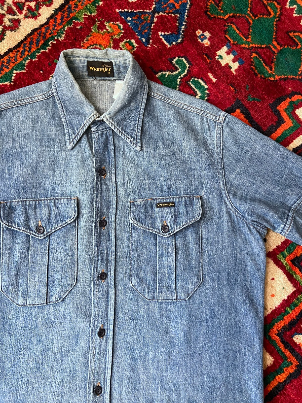 Vintage 1970s Wrangler Denim Shirt