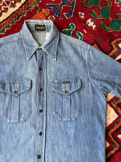 Vintage 1970s Wrangler Denim Shirt