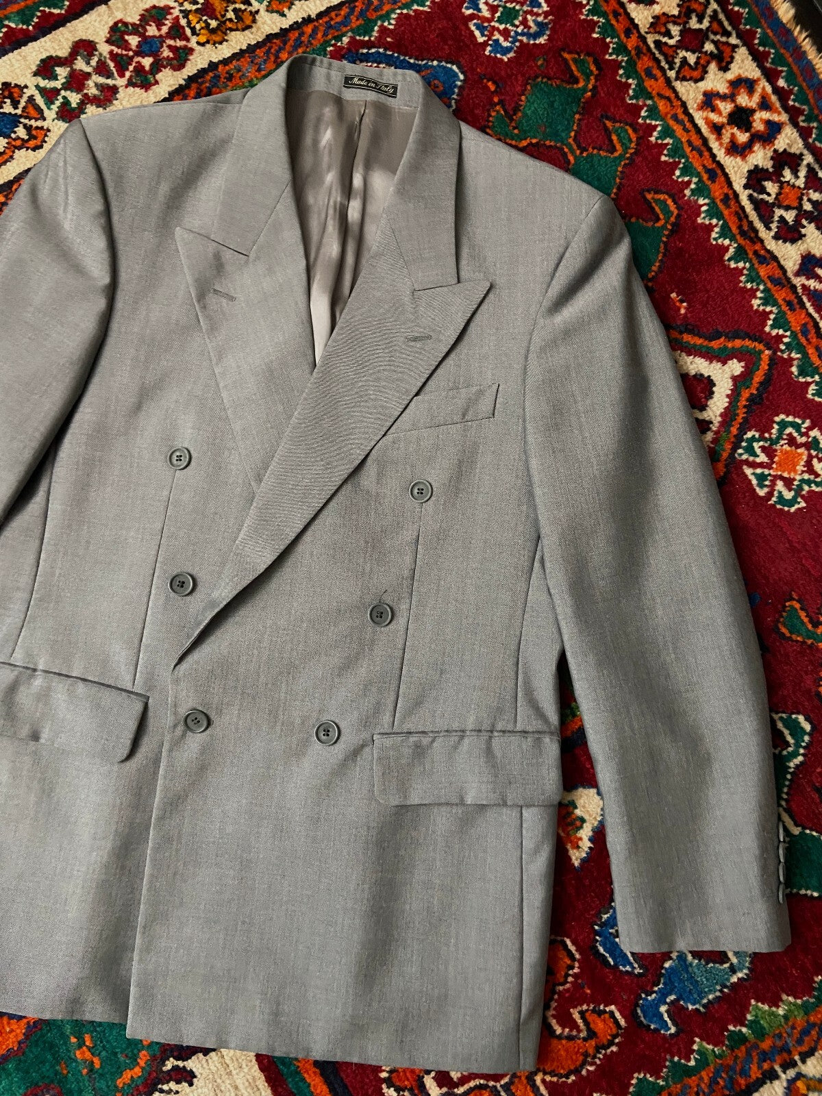Vintage 1980s Italian Peak Collar Blazer Jacket