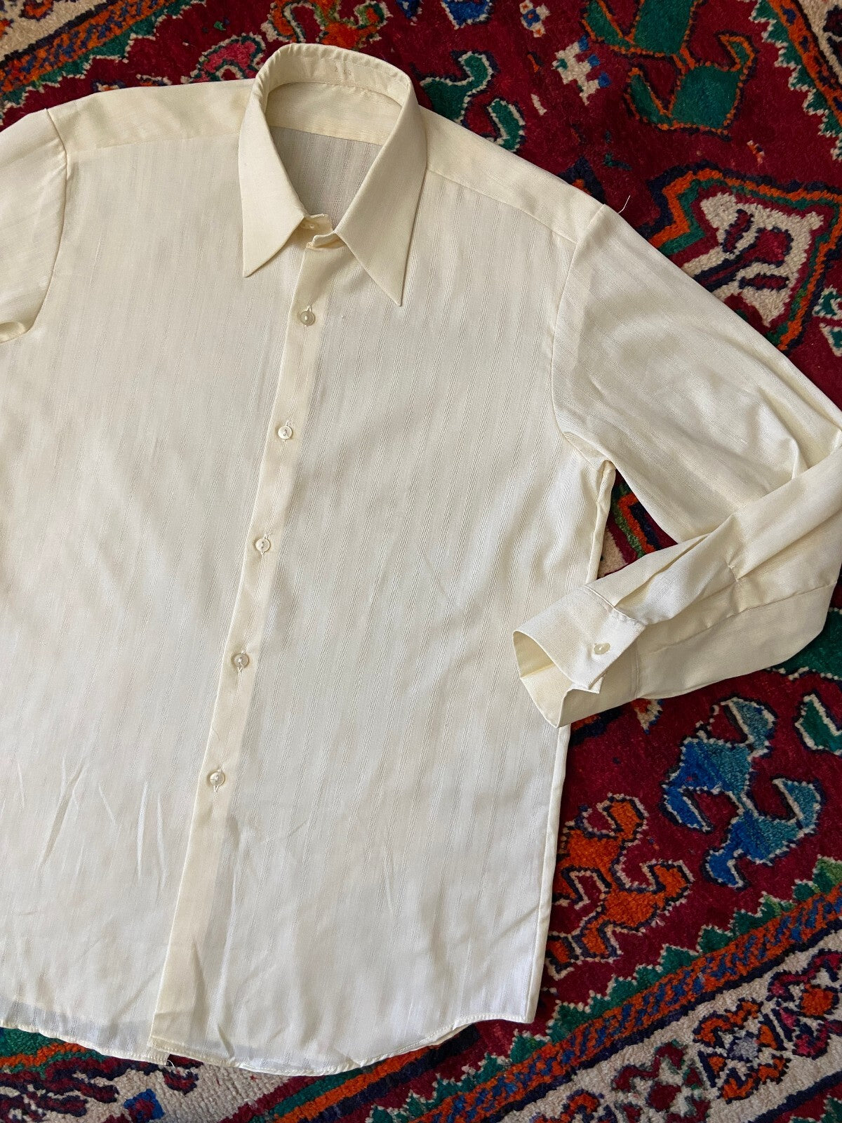 Vintage 1970s Beige Bulgarian Deadstock Shirt