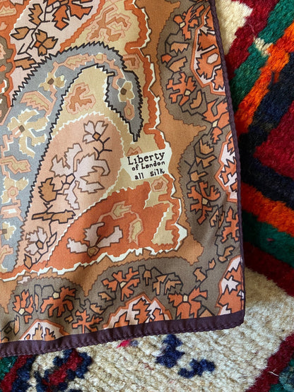 Vintage 1970s Silk Liberty of London Scarf