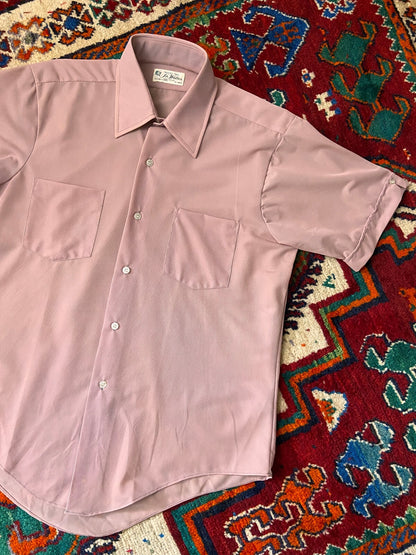 Vintage 1970s Dusty Pink Nylon Shirt