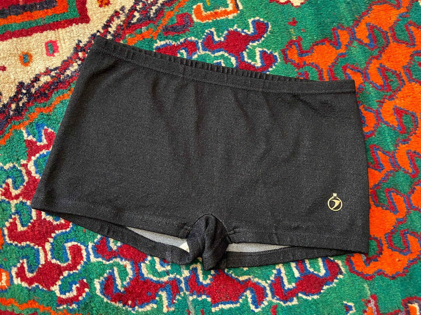 Vintage 1970s Black Swim Shorts