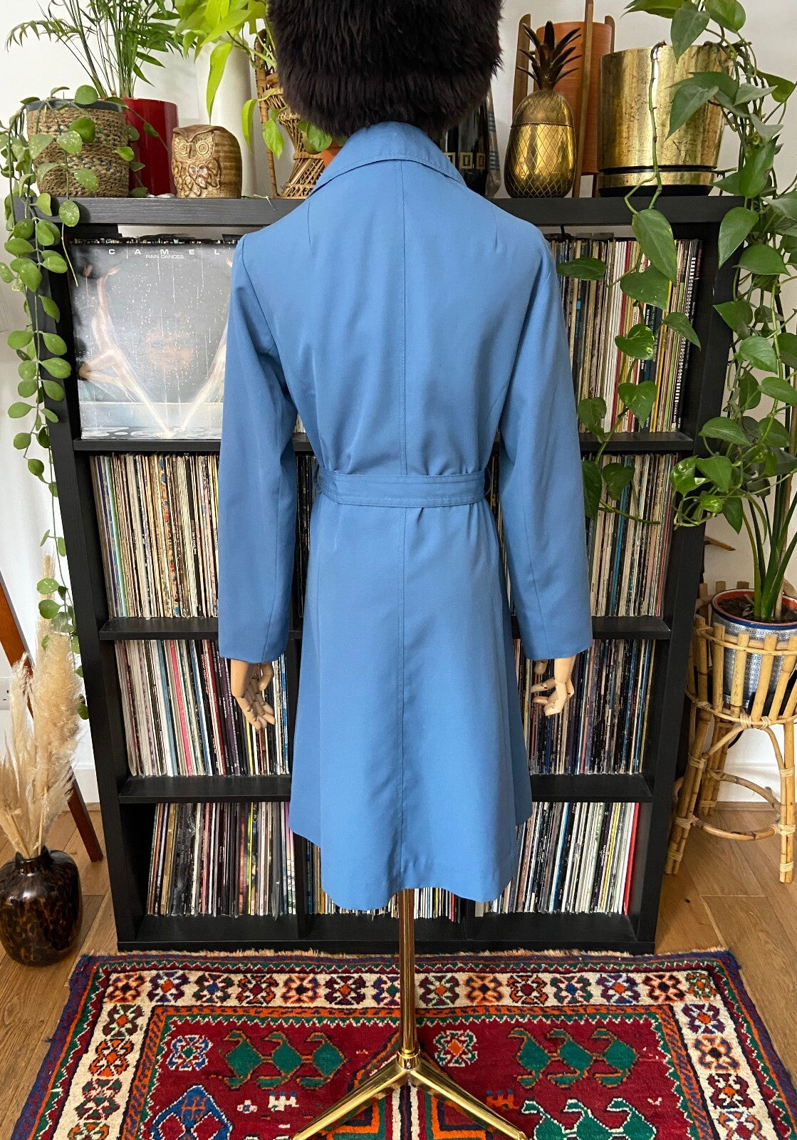 Vintage 1970s Blue Fashionwise Raincoat