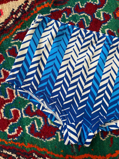 Vintage 1970s Blue & White Swim Shorts
