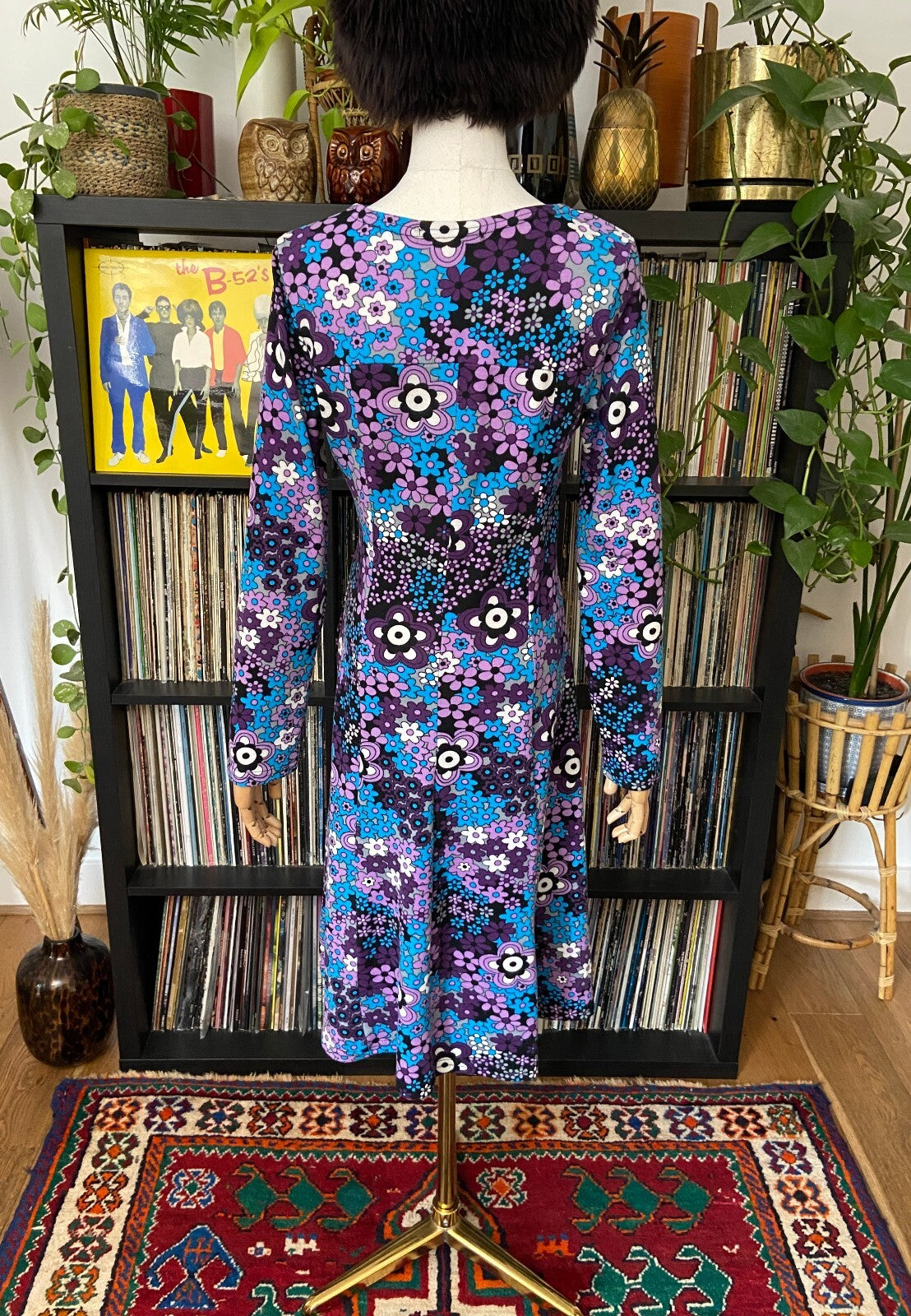 Vintage Y2K Square Neck Flower Power Dress