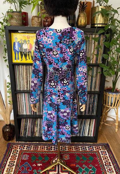 Vintage Y2K Square Neck Flower Power Dress