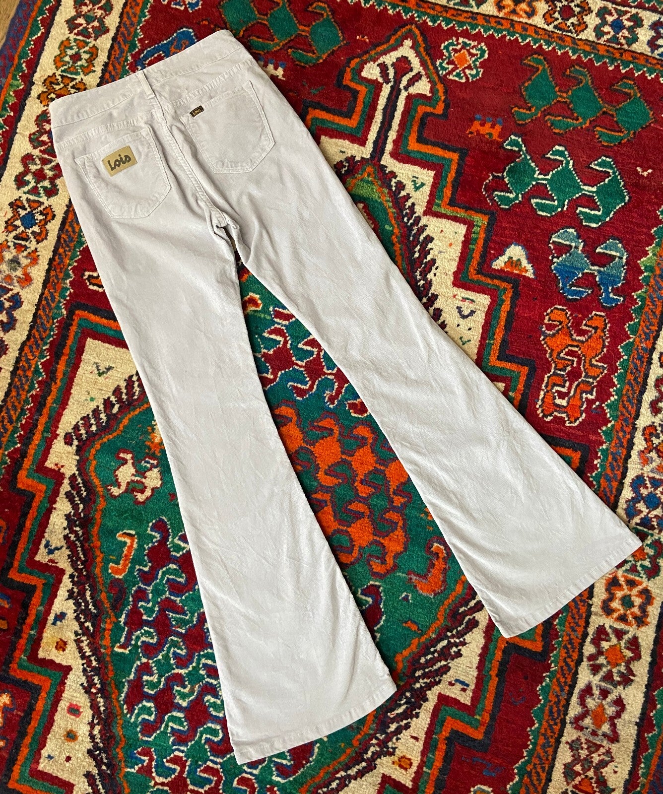 Lois Lilac Corduroy Flared Trousers W26
