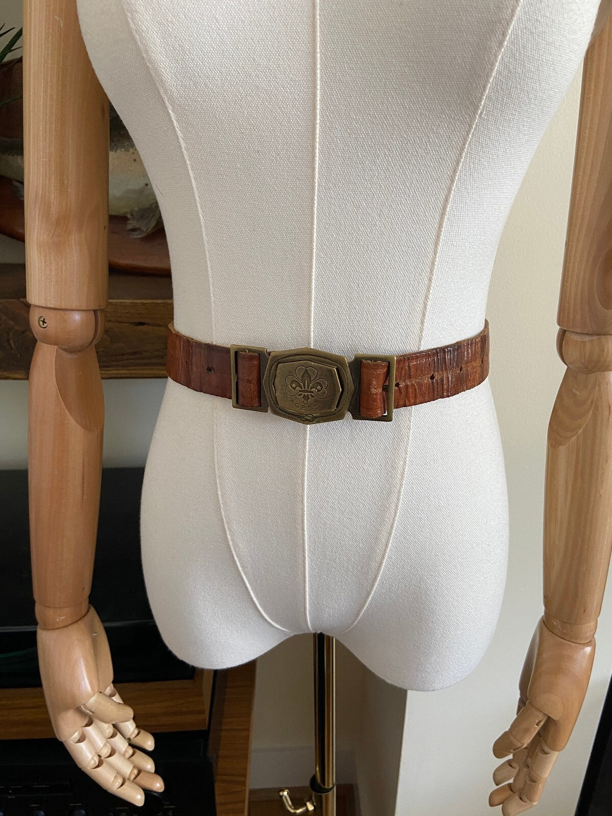 Vintage Italian Guides And Scouts Leather Belt