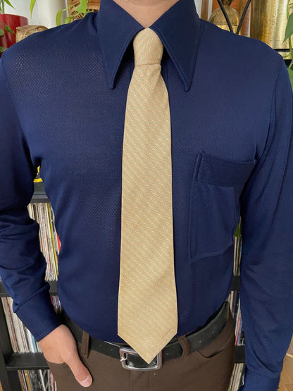 Vintage 1980s Peach & Beige Tie