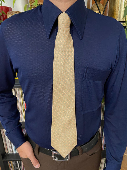 Vintage 1980s Peach & Beige Tie