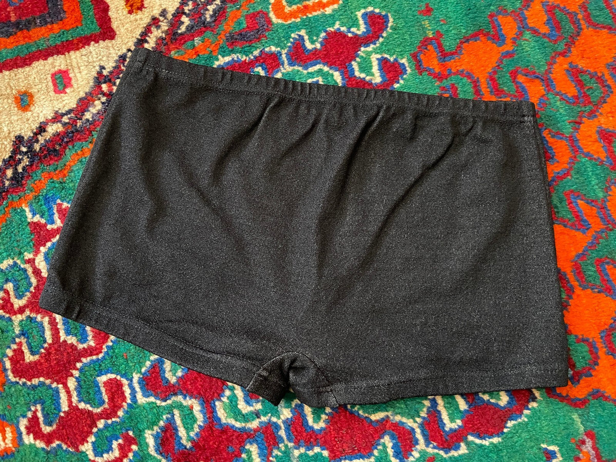 Vintage 1970s Black Swim Shorts