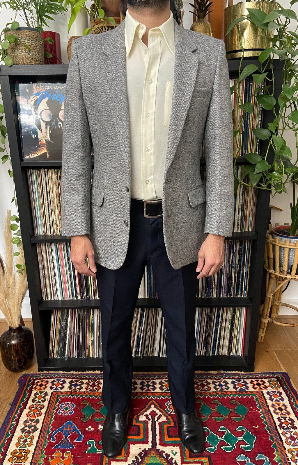 Vintage 1980s Burton Collection Tweed Blazer Jacket