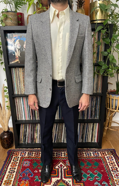 Vintage 1980s Burton Collection Tweed Blazer Jacket