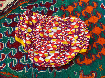 Vintage 1970s Purple Psychedelic Print Swim Shorts