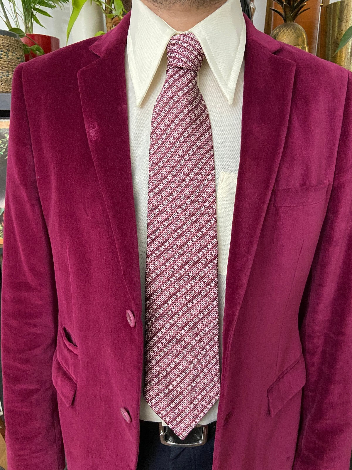Vintage 1980s Japanese Pink Silk Tie