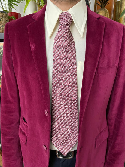 Vintage 1980s Japanese Pink Silk Tie