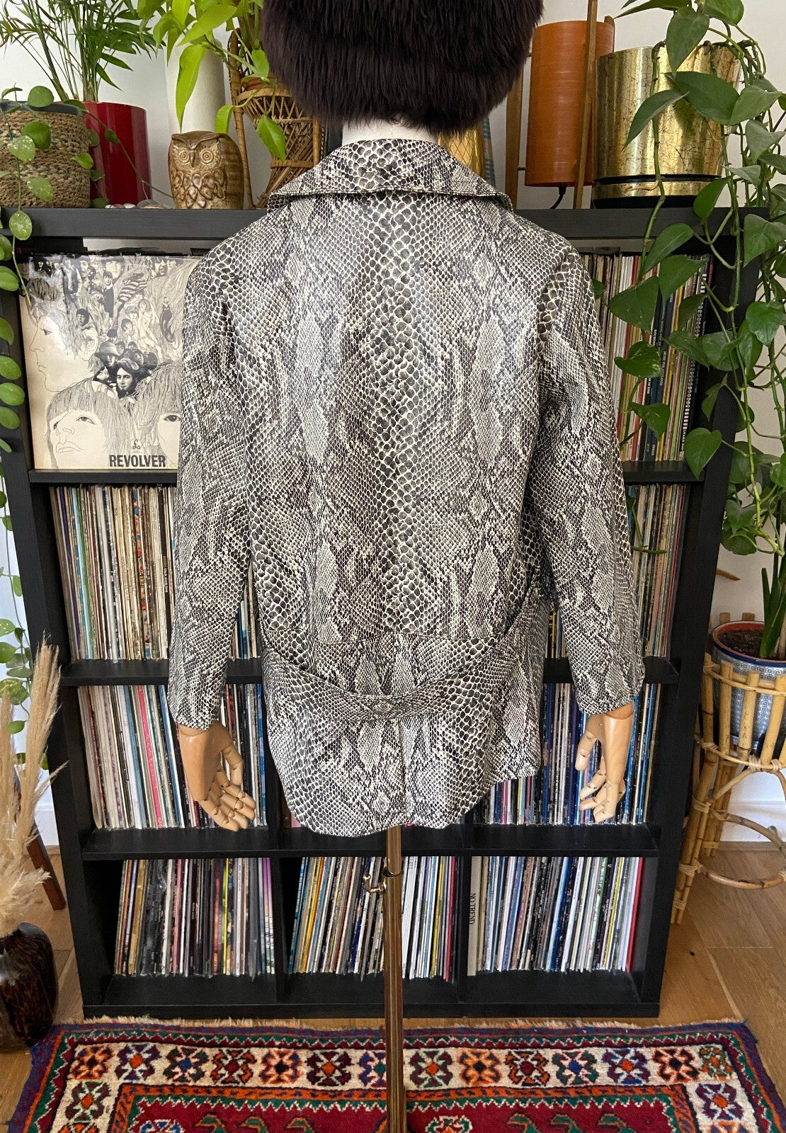 Vintage 1960s Faux Snakeskin A-Line Swing Jacket