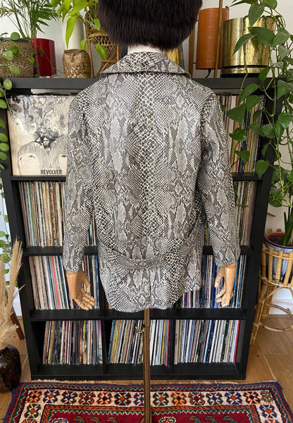 Vintage 1960s Faux Snakeskin A-Line Swing Jacket