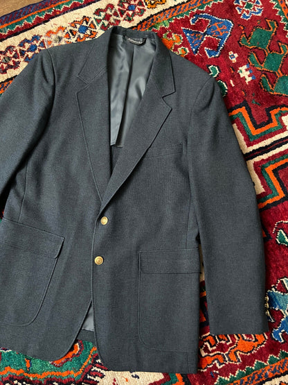 Vintage 1970s Grey Sports Blazer Jacket
