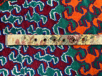 Vintage Beige Floral Tapestry Belt