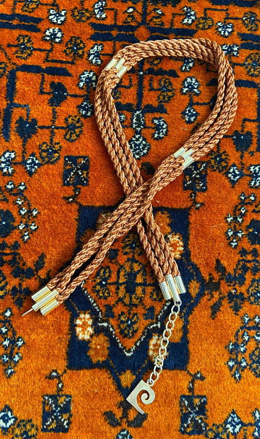 Vintage 1980s Brown Pierre Cardin Rope Belt