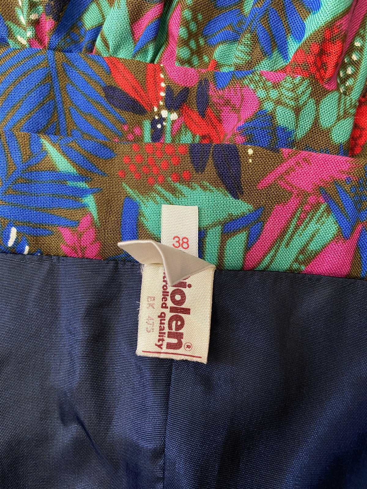 Vintage 1970s Tropical Print Layered Skirt