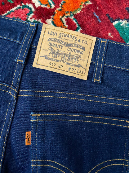 Vintage 90's Levis 417 Orange Tab Bootcut Jeans W27
