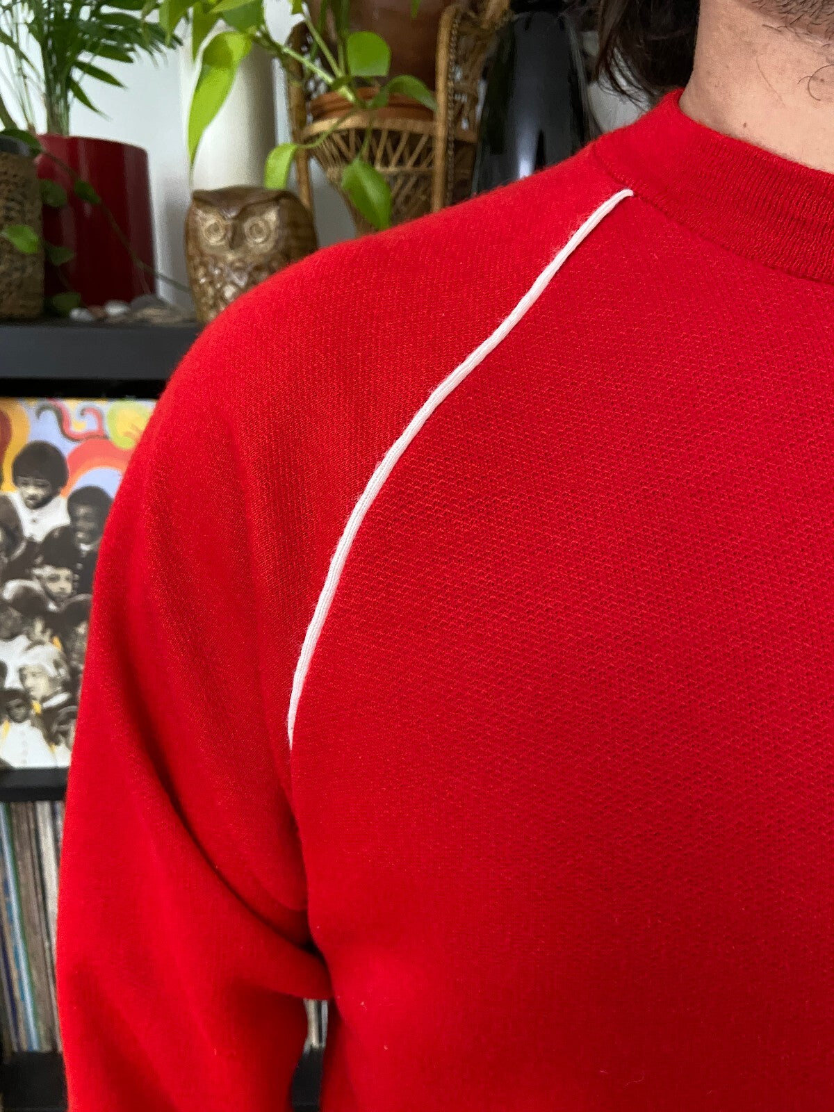 Vintage 1970s Red Sports Sweater