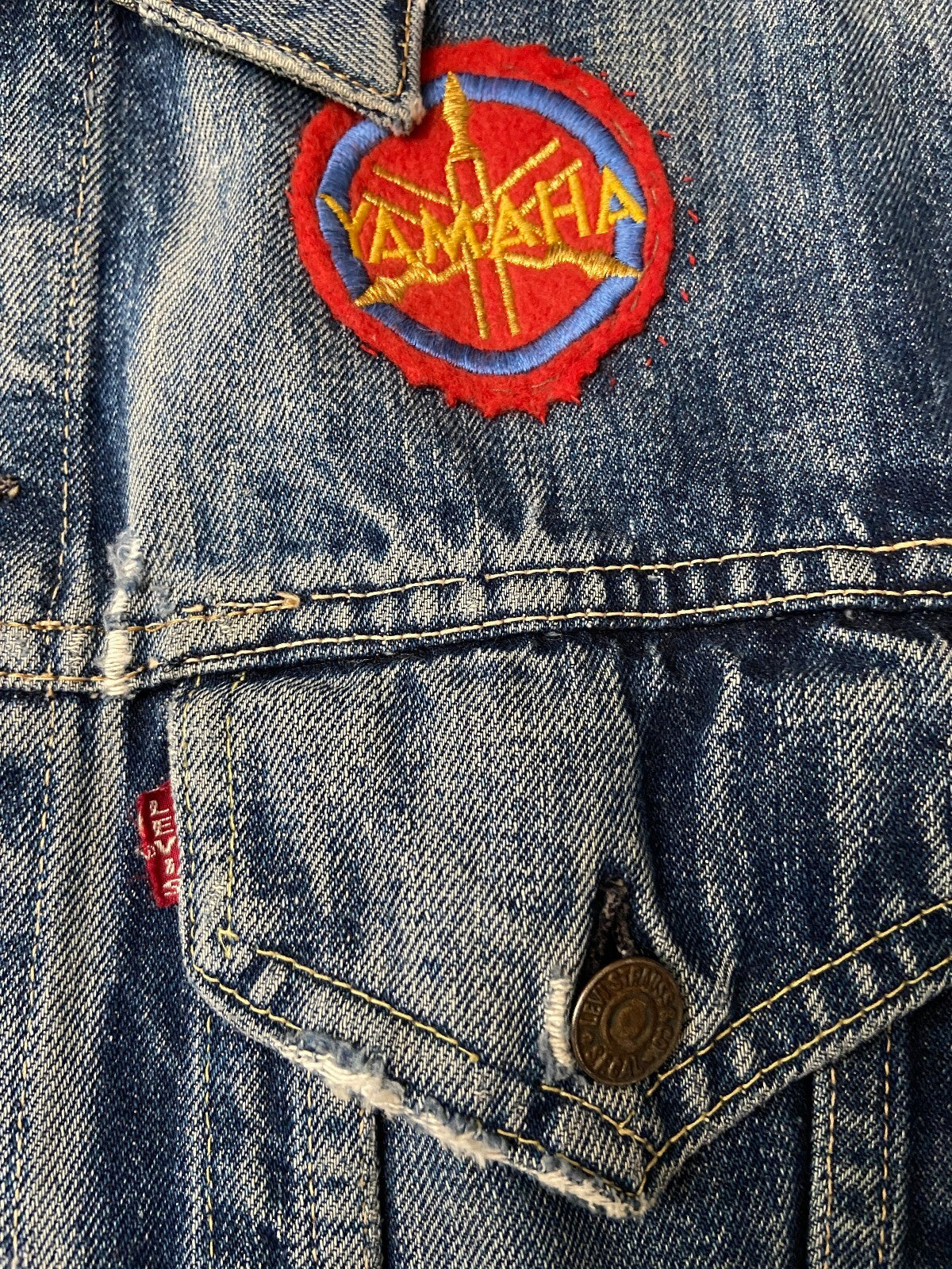 Rare Vintage 1960s Levi's Big E 557 D Button Denim Jacket