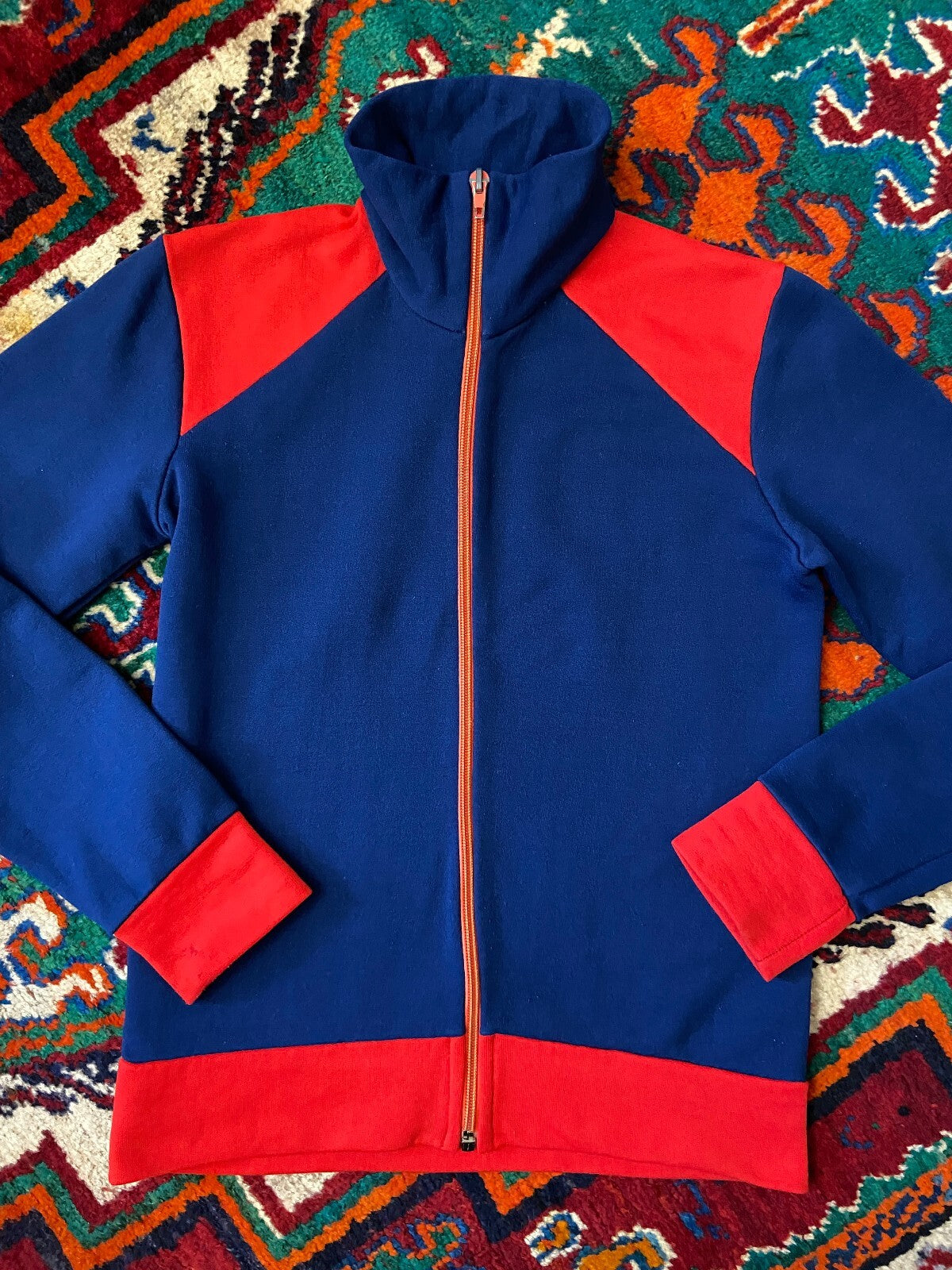 Vintage 1970s Navy & Red Track Top