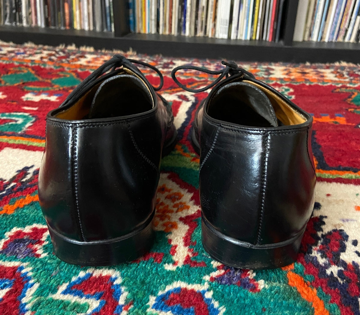 Vintage Black 1980s Lotus Shoes UK 8