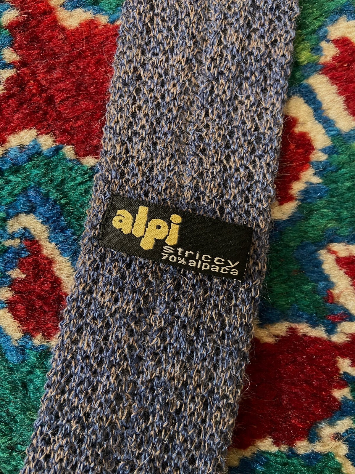 Vintage 1970s Lilac Alpaca Blend Tie