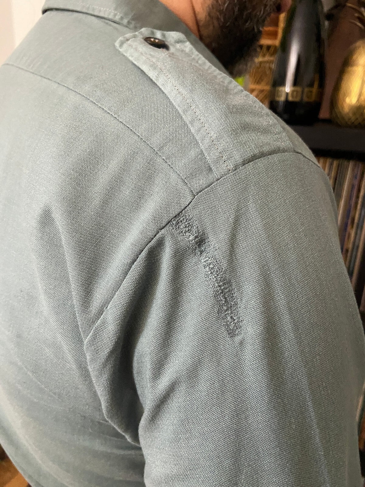 Vintage 1980s Green Military Shirt