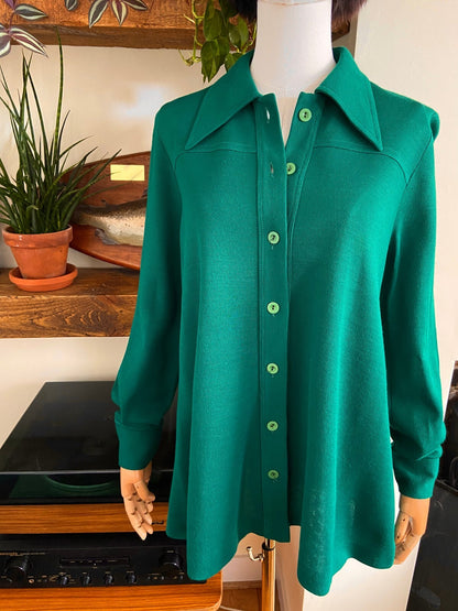 Vintage 1970s Emerald Green Leisure Jacket