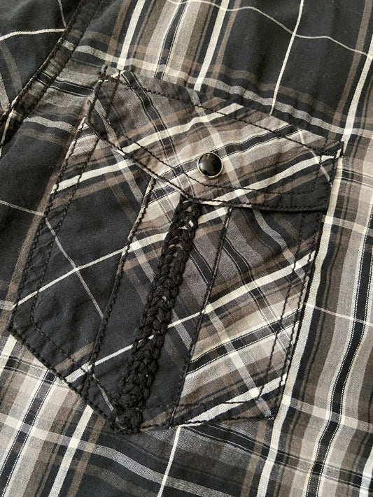 Vintage 90s Black Western Shirt