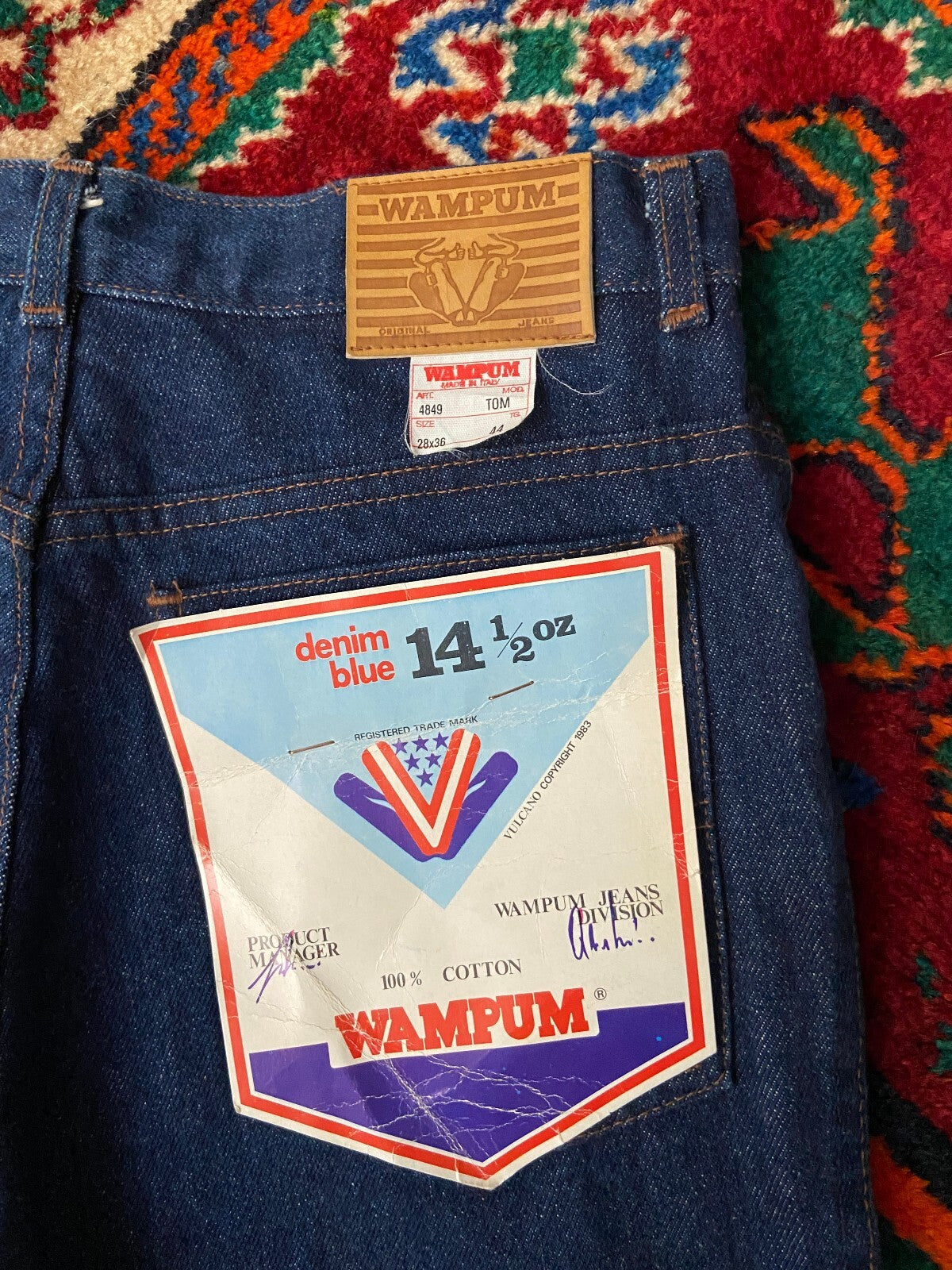 Vintage 1980s Deadstock Wampum Straight Leg Jeans W28