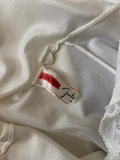 Vintage 1960s French White Lace Slip